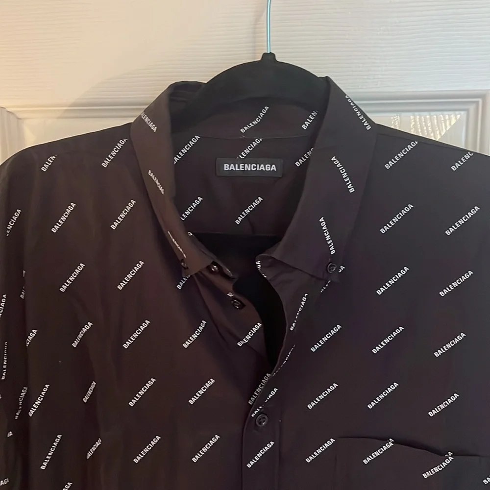 Balenciaga Logo Button Down Shirt - Picture 2 of 9